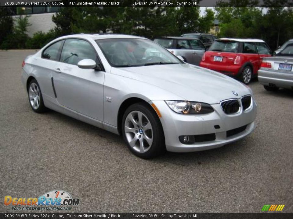 2009 BMW 3 Series 328xi Coupe Titanium Silver Metallic / Black Photo #7