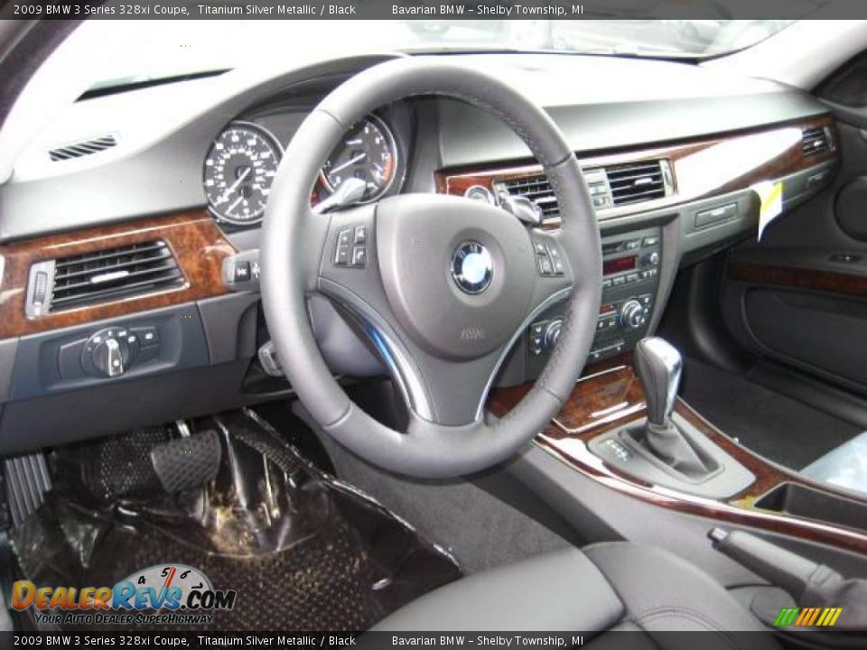 2009 BMW 3 Series 328xi Coupe Titanium Silver Metallic / Black Photo #9