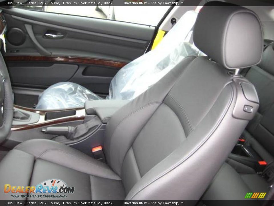 2009 BMW 3 Series 328xi Coupe Titanium Silver Metallic / Black Photo #10