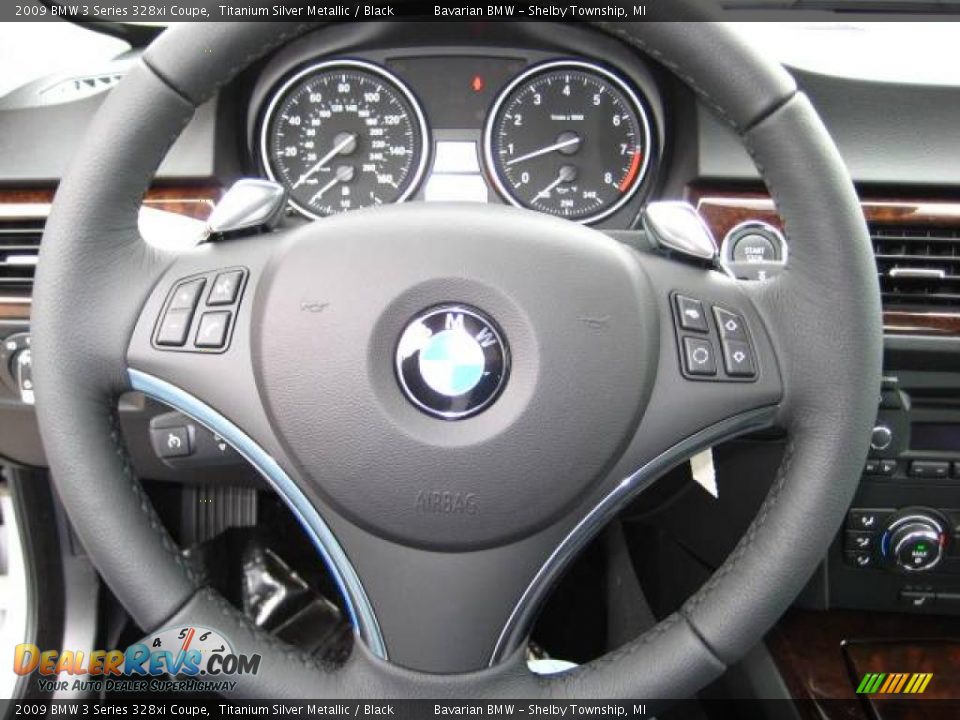 2009 BMW 3 Series 328xi Coupe Titanium Silver Metallic / Black Photo #15