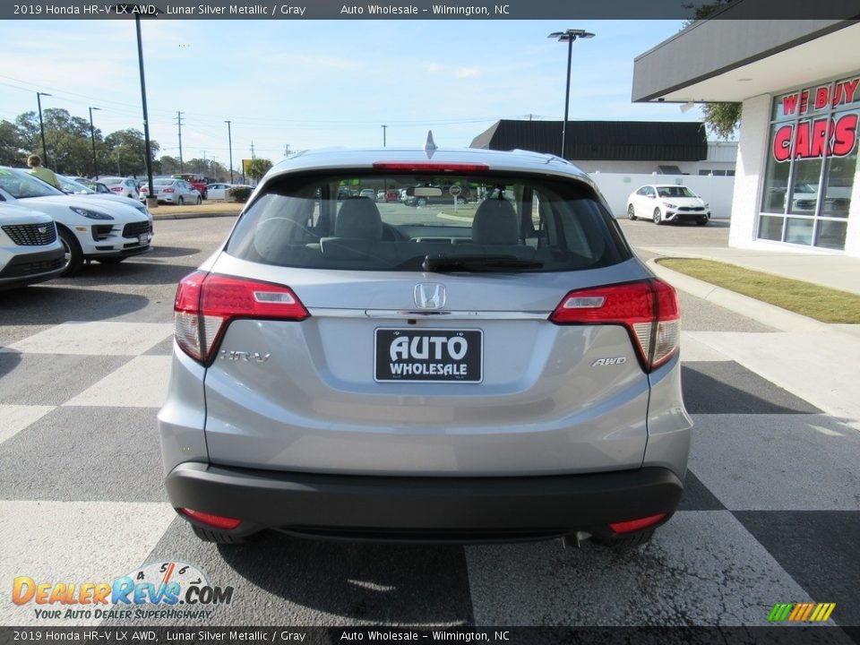 2019 Honda HR-V LX AWD Lunar Silver Metallic / Gray Photo #4