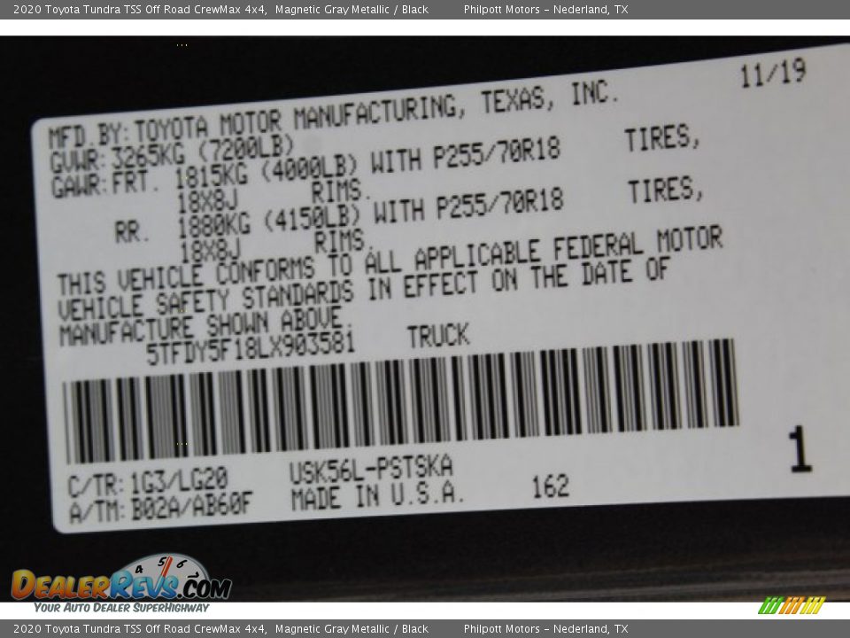 2020 Toyota Tundra TSS Off Road CrewMax 4x4 Magnetic Gray Metallic / Black Photo #25