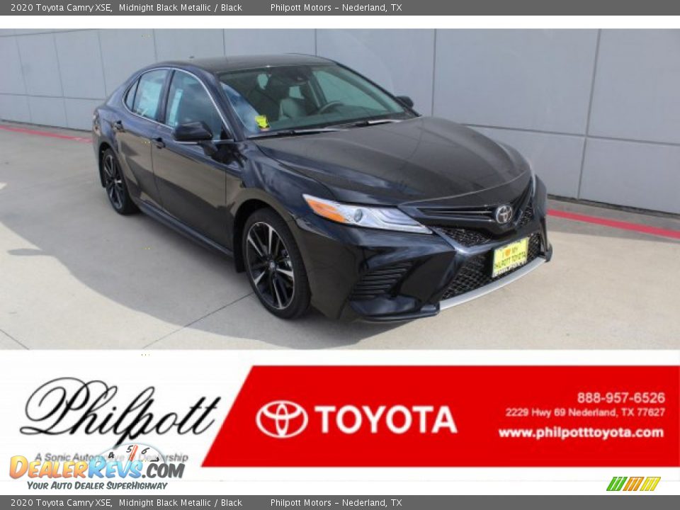 2020 Toyota Camry XSE Midnight Black Metallic / Black Photo #1