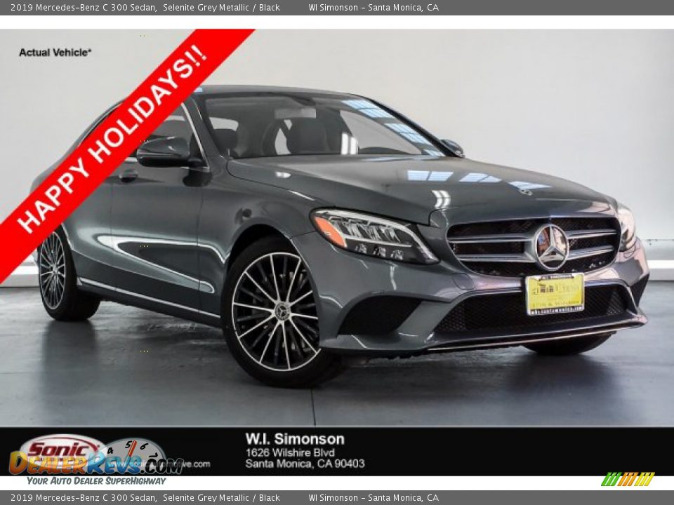 2019 Mercedes-Benz C 300 Sedan Selenite Grey Metallic / Black Photo #1