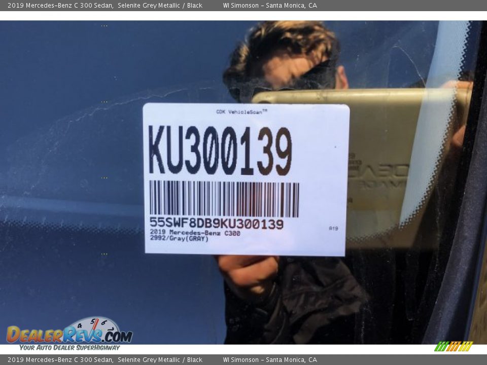 2019 Mercedes-Benz C 300 Sedan Selenite Grey Metallic / Black Photo #11