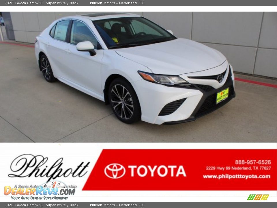 2020 Toyota Camry SE Super White / Black Photo #1