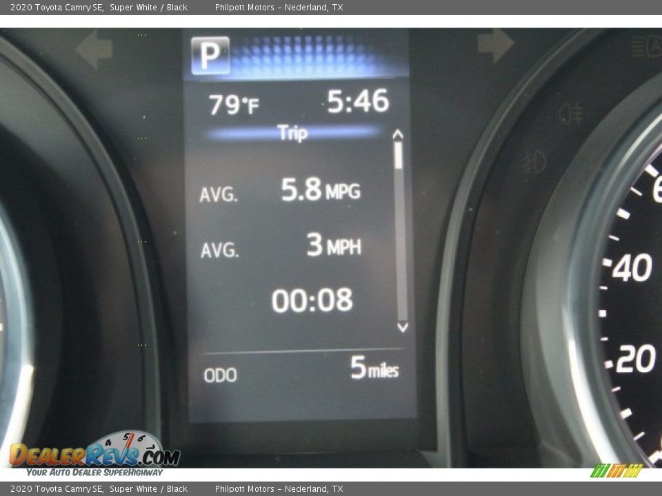 2020 Toyota Camry SE Super White / Black Photo #15