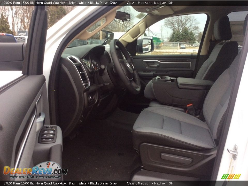 2020 Ram 1500 Big Horn Quad Cab 4x4 Bright White / Black/Diesel Gray Photo #12