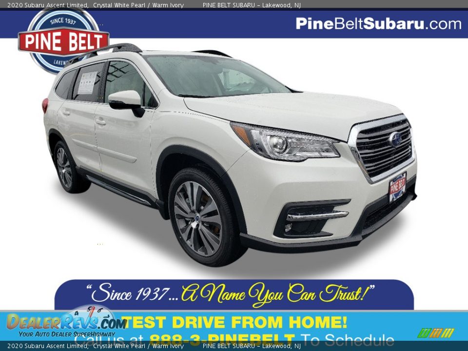 2020 Subaru Ascent Limited Crystal White Pearl / Warm Ivory Photo #1