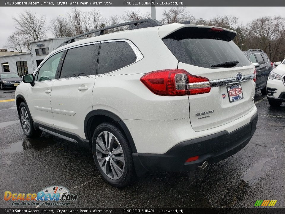 2020 Subaru Ascent Limited Crystal White Pearl / Warm Ivory Photo #4