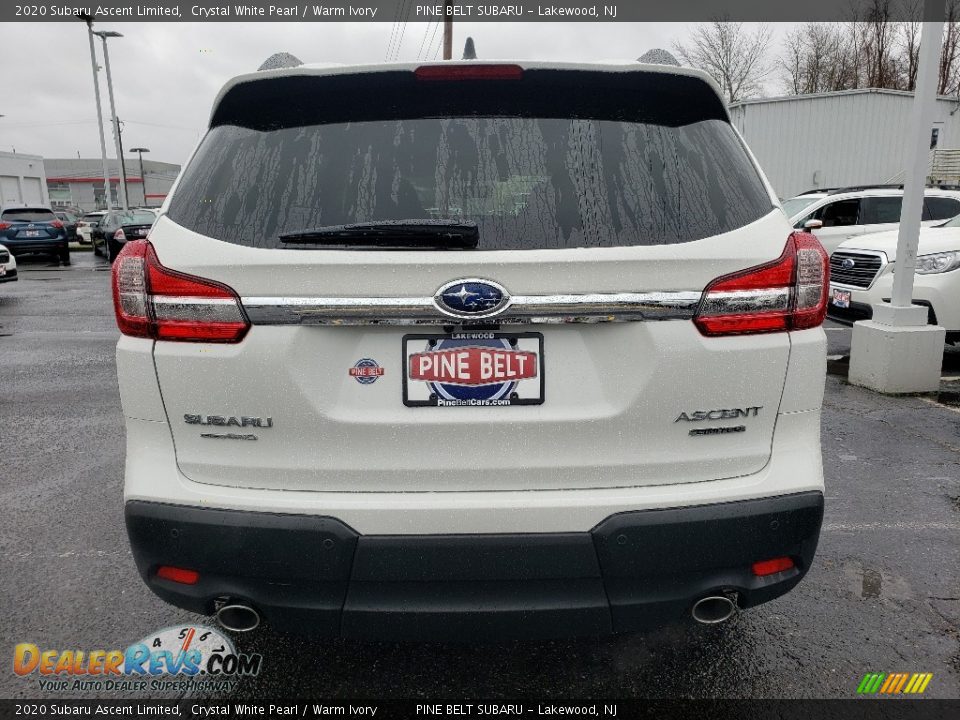 2020 Subaru Ascent Limited Crystal White Pearl / Warm Ivory Photo #5