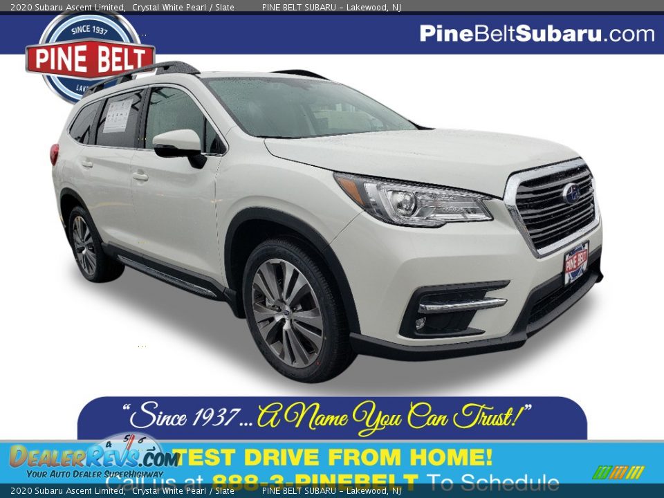 2020 Subaru Ascent Limited Crystal White Pearl / Slate Photo #1