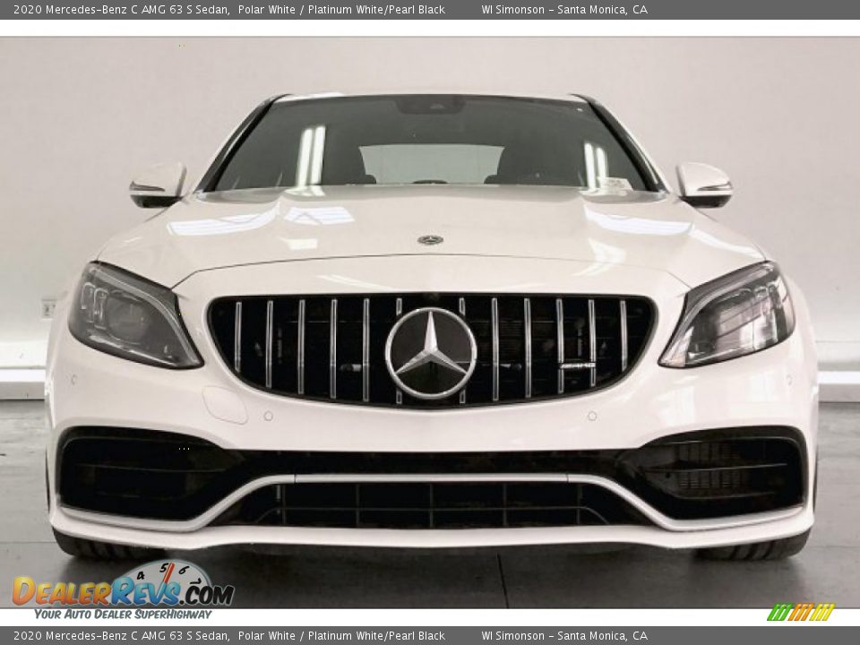 2020 Mercedes-Benz C AMG 63 S Sedan Polar White / Platinum White/Pearl Black Photo #2