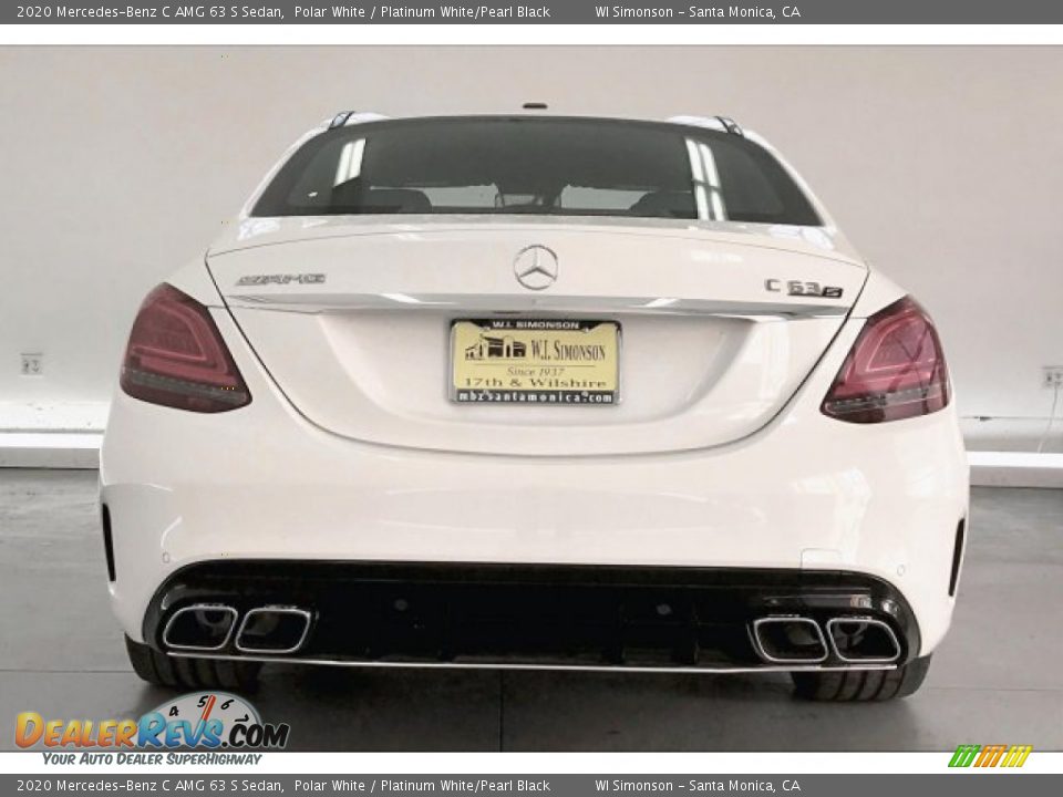 2020 Mercedes-Benz C AMG 63 S Sedan Polar White / Platinum White/Pearl Black Photo #3