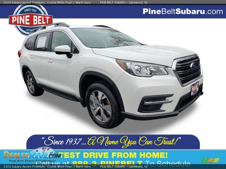 2020 Subaru Ascent Premium Crystal White Pearl / Warm Ivory Photo #1