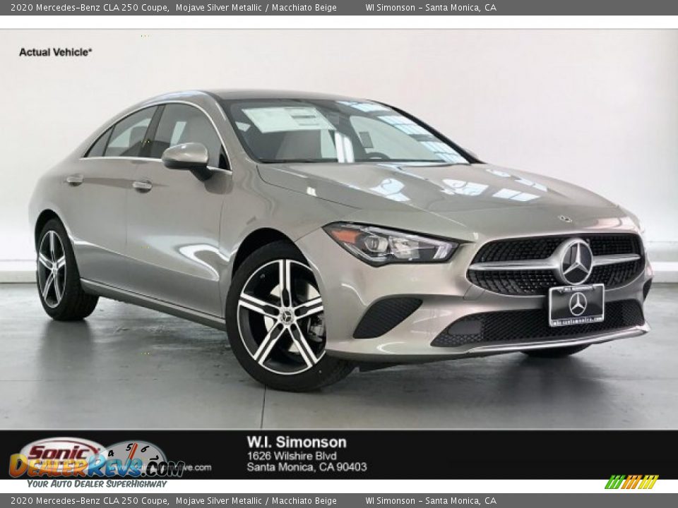 2020 Mercedes-Benz CLA 250 Coupe Mojave Silver Metallic / Macchiato Beige Photo #1