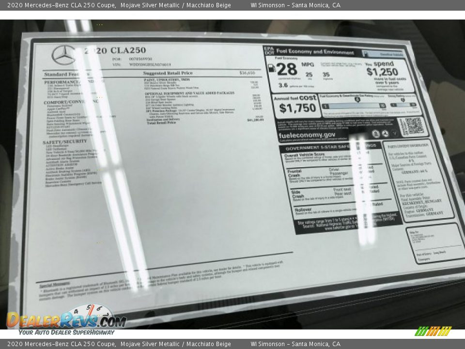 2020 Mercedes-Benz CLA 250 Coupe Mojave Silver Metallic / Macchiato Beige Photo #10