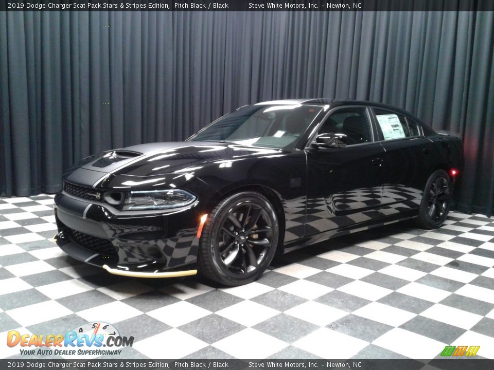 2019 Dodge Charger Scat Pack Stars & Stripes Edition Pitch Black / Black Photo #2