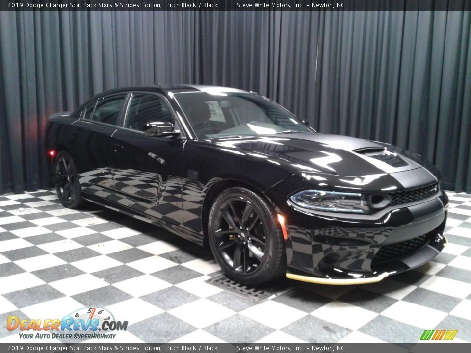 2019 Dodge Charger Scat Pack Stars & Stripes Edition Pitch Black / Black Photo #4