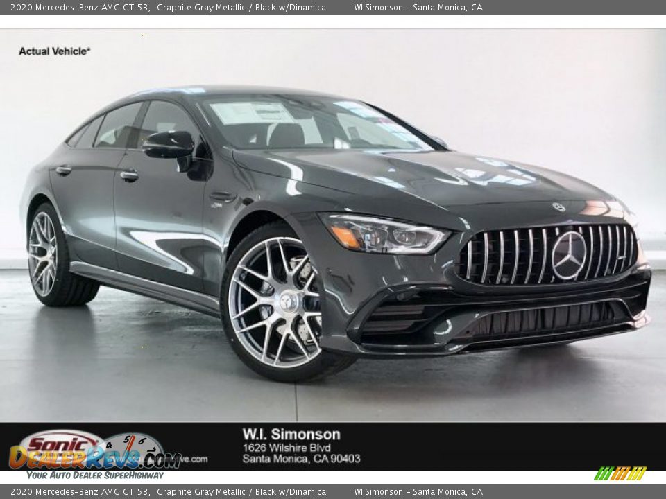 2020 Mercedes-Benz AMG GT 53 Graphite Gray Metallic / Black w/Dinamica Photo #1