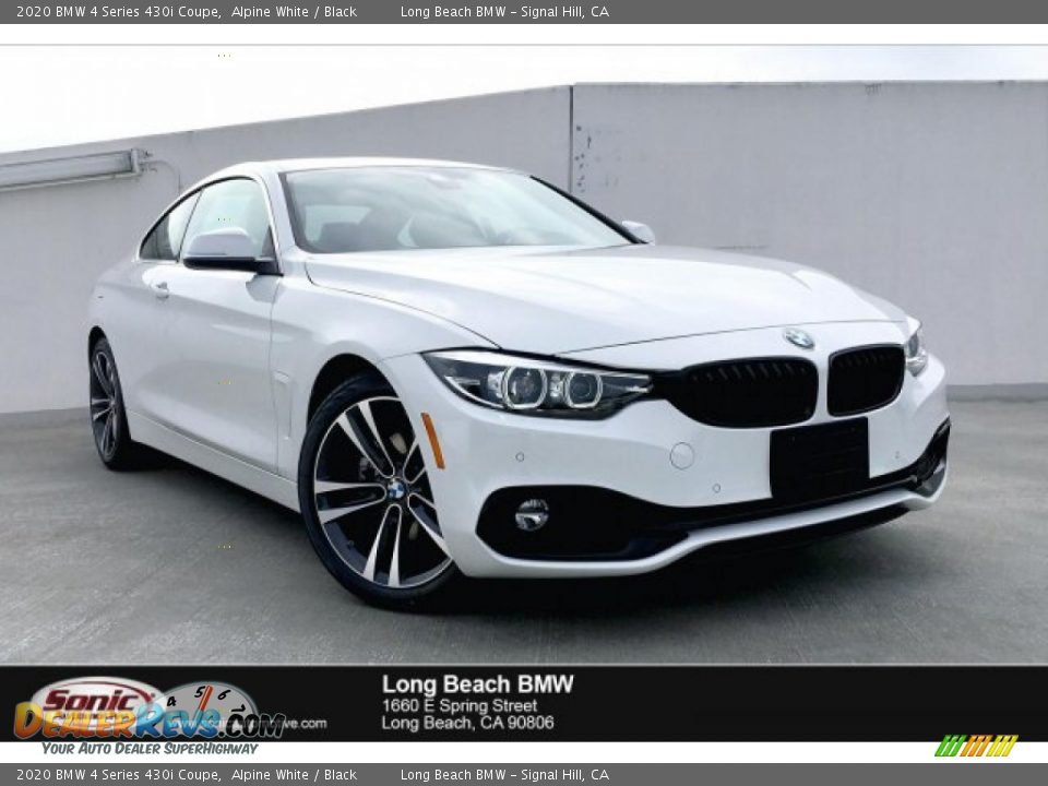 2020 BMW 4 Series 430i Coupe Alpine White / Black Photo #1