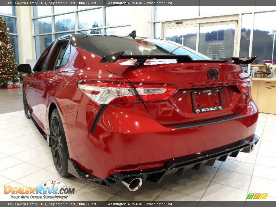 2020 Toyota Camry TRD Supersonic Red / Black/Red Photo #2