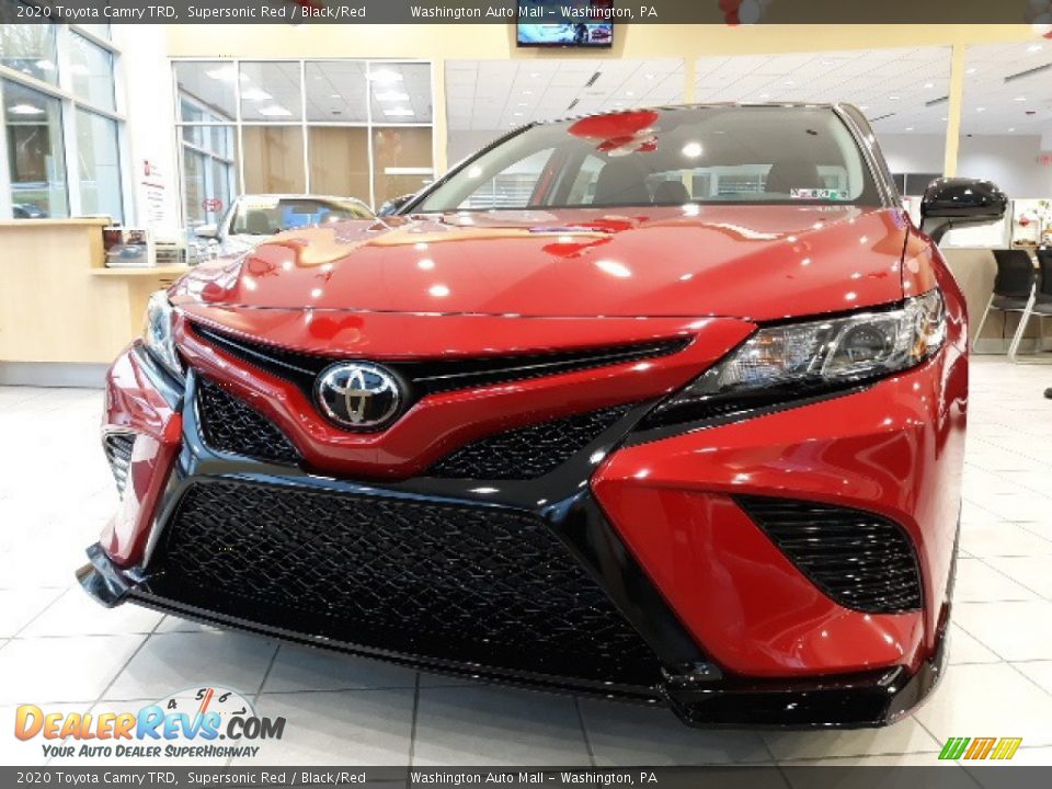2020 Toyota Camry TRD Supersonic Red / Black/Red Photo #13