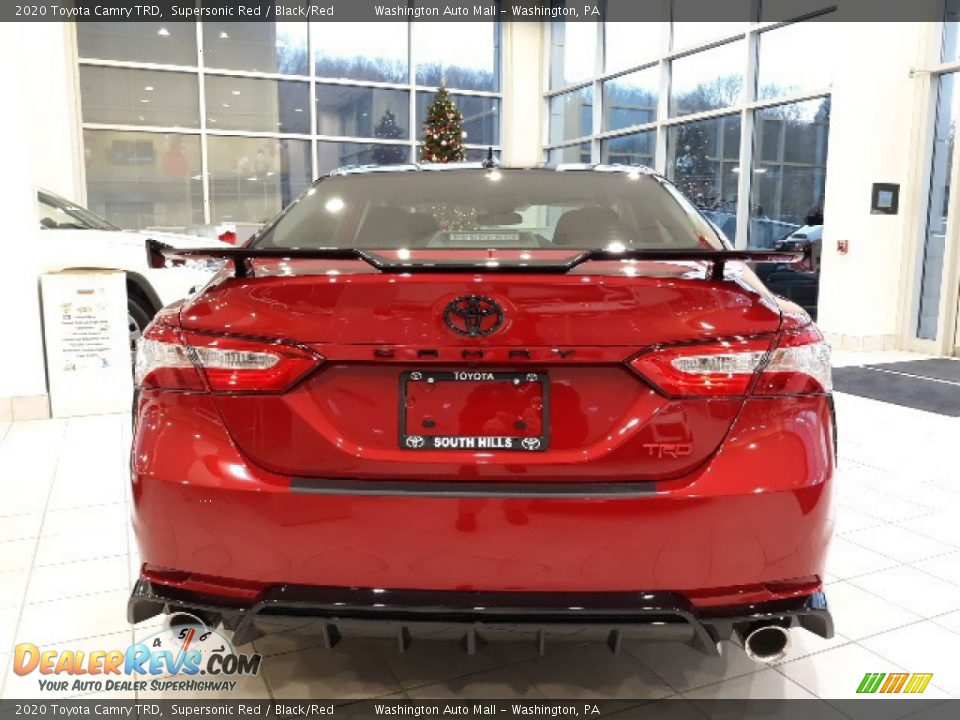 2020 Toyota Camry TRD Supersonic Red / Black/Red Photo #14