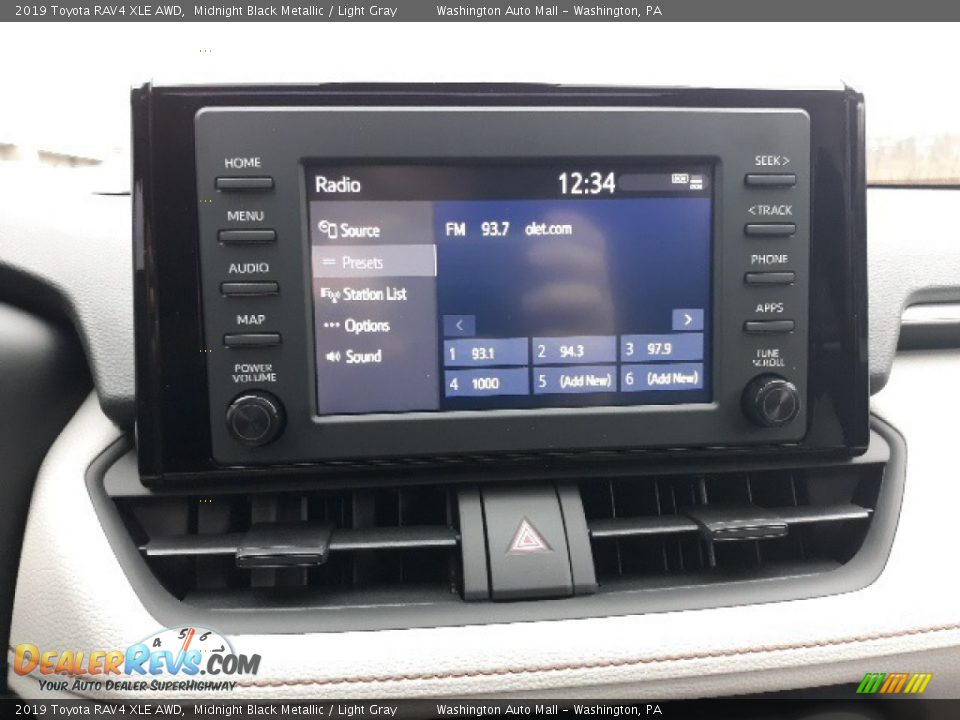 2019 Toyota RAV4 XLE AWD Midnight Black Metallic / Light Gray Photo #7