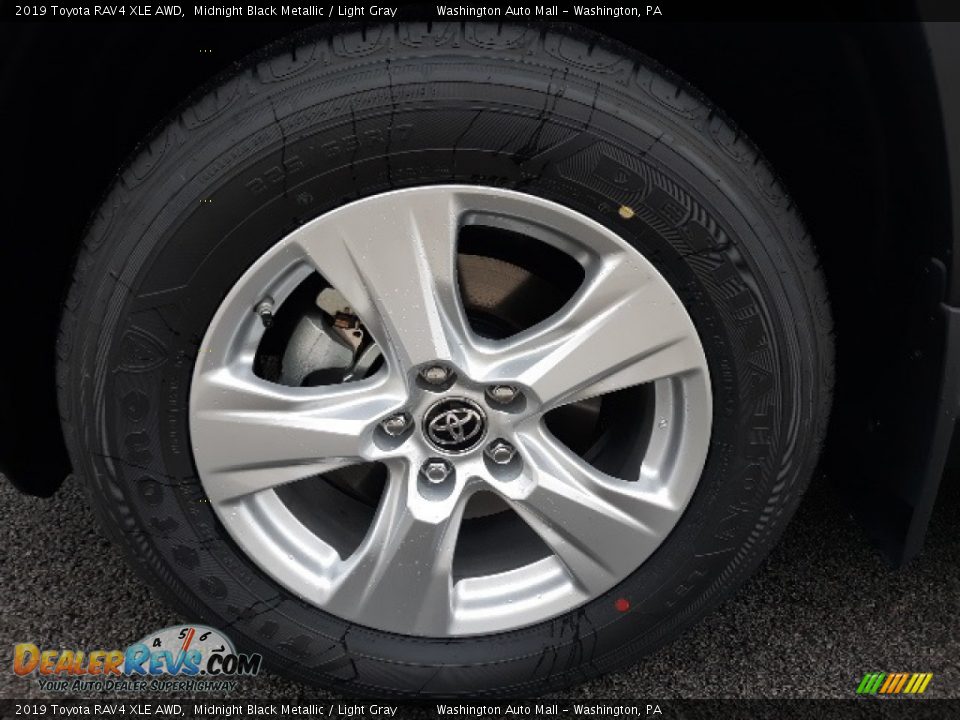 2019 Toyota RAV4 XLE AWD Midnight Black Metallic / Light Gray Photo #20