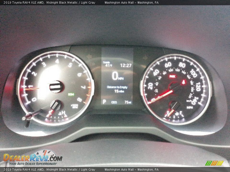 2019 Toyota RAV4 XLE AWD Midnight Black Metallic / Light Gray Photo #21