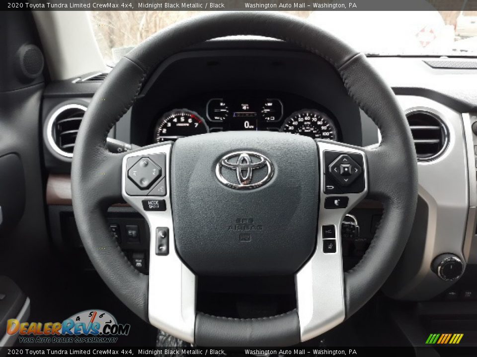 2020 Toyota Tundra Limited CrewMax 4x4 Midnight Black Metallic / Black Photo #9