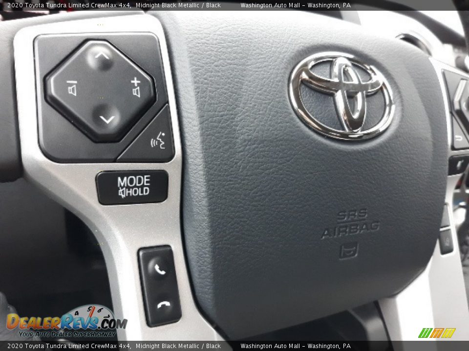 2020 Toyota Tundra Limited CrewMax 4x4 Midnight Black Metallic / Black Photo #10