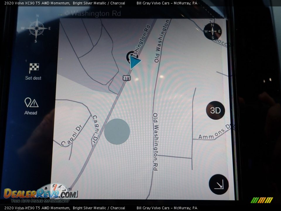 2020 Volvo XC90 T5 AWD Momentum Bright Silver Metallic / Charcoal Photo #13