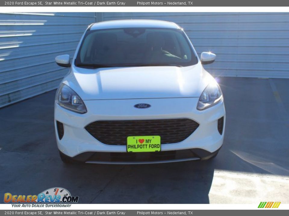2020 Ford Escape SE Star White Metallic Tri-Coat / Dark Earth Gray Photo #3