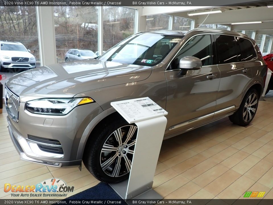 2020 Volvo XC90 T6 AWD Inscription Pebble Gray Metallic / Charcoal Photo #5