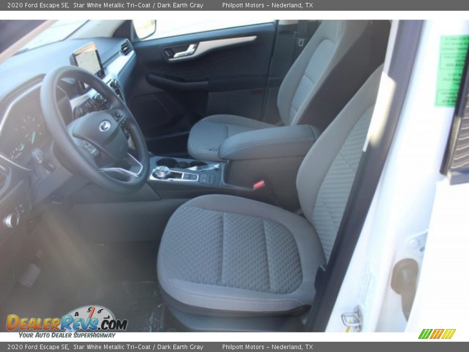 2020 Ford Escape SE Star White Metallic Tri-Coat / Dark Earth Gray Photo #10