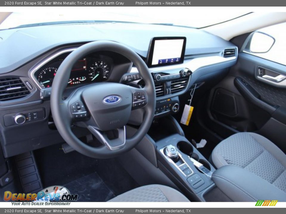 2020 Ford Escape SE Star White Metallic Tri-Coat / Dark Earth Gray Photo #12