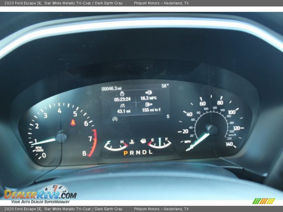 2020 Ford Escape SE Star White Metallic Tri-Coat / Dark Earth Gray Photo #16