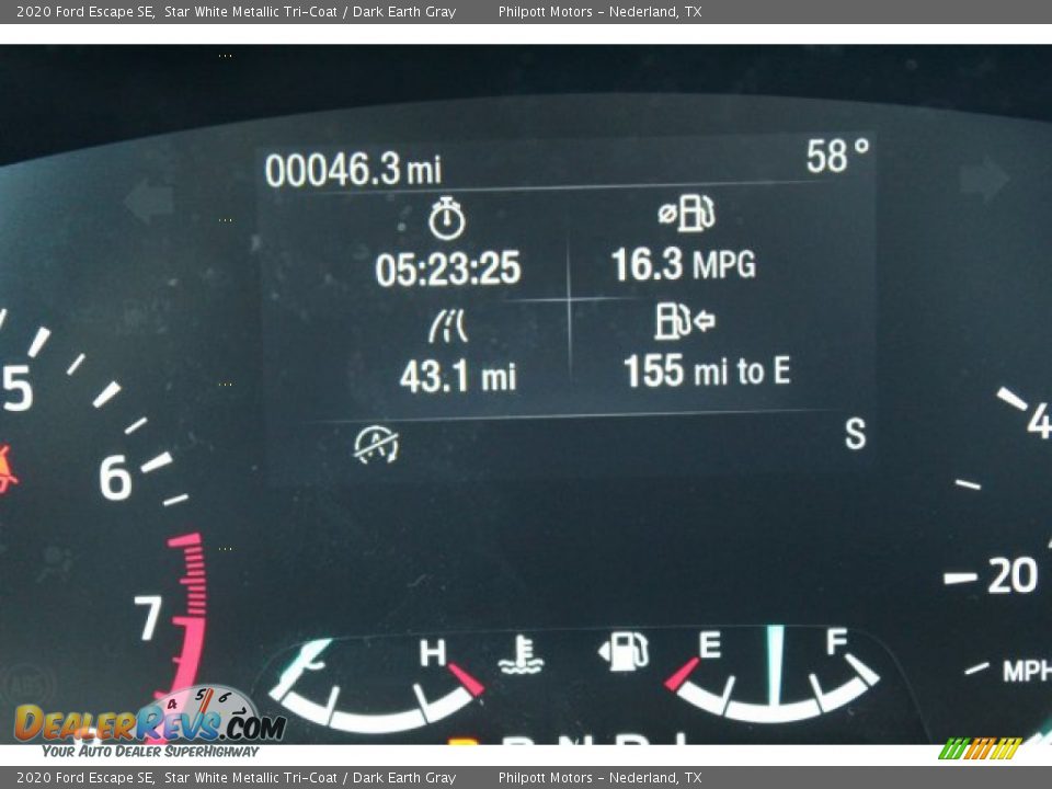 2020 Ford Escape SE Star White Metallic Tri-Coat / Dark Earth Gray Photo #17