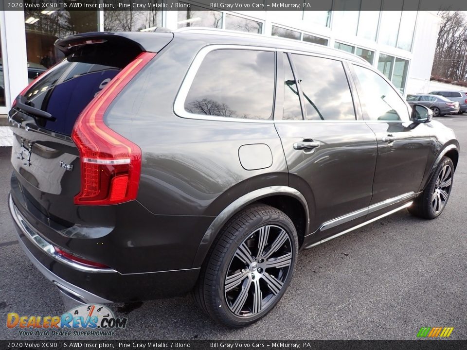 2020 Volvo XC90 T6 AWD Inscription Pine Gray Metallic / Blond Photo #2