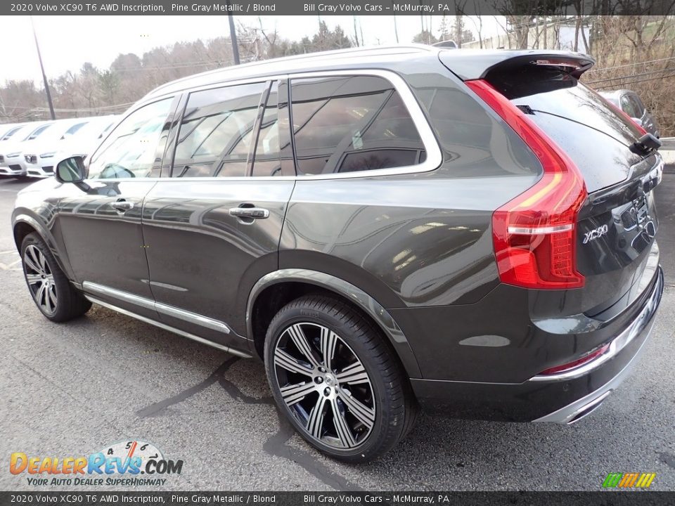 2020 Volvo XC90 T6 AWD Inscription Pine Gray Metallic / Blond Photo #4