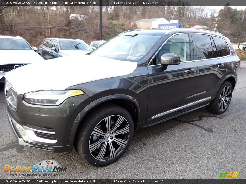 2020 Volvo XC90 T6 AWD Inscription Pine Gray Metallic / Blond Photo #5