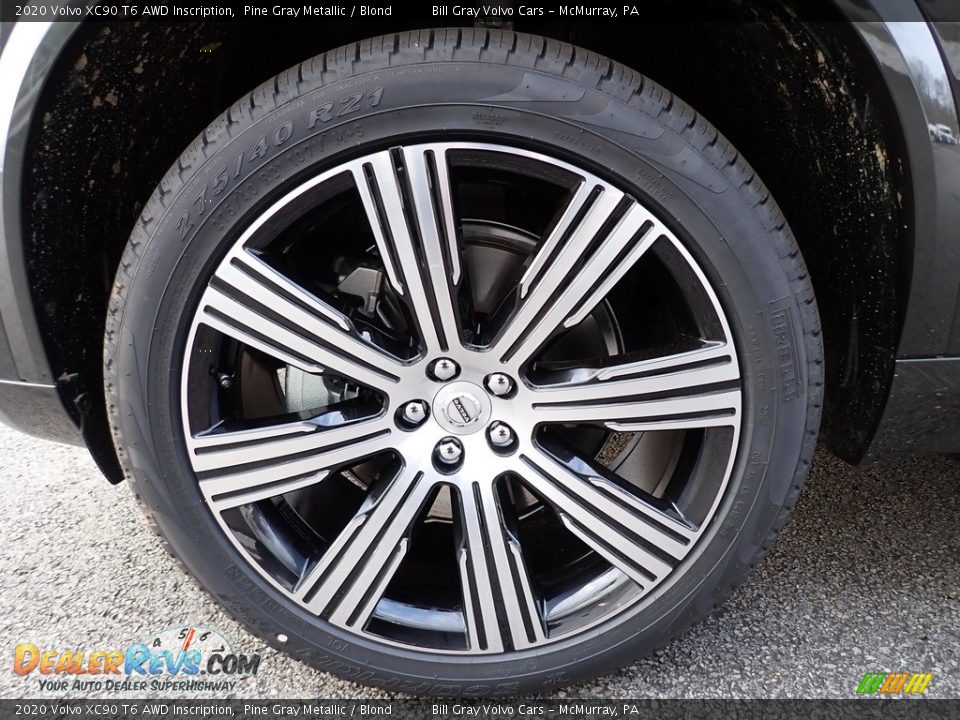 2020 Volvo XC90 T6 AWD Inscription Pine Gray Metallic / Blond Photo #6