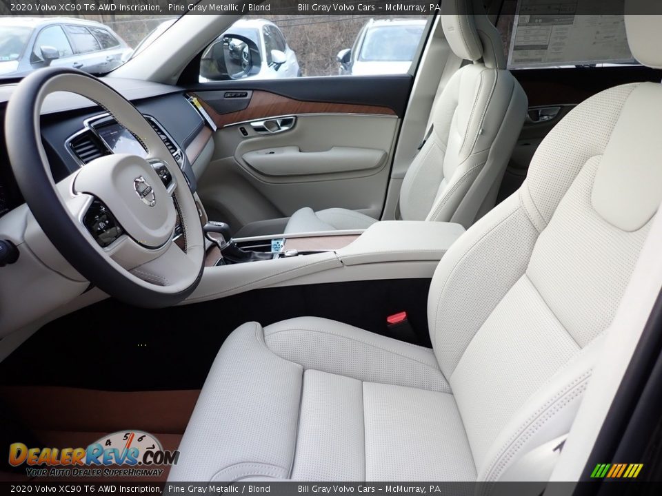 2020 Volvo XC90 T6 AWD Inscription Pine Gray Metallic / Blond Photo #7