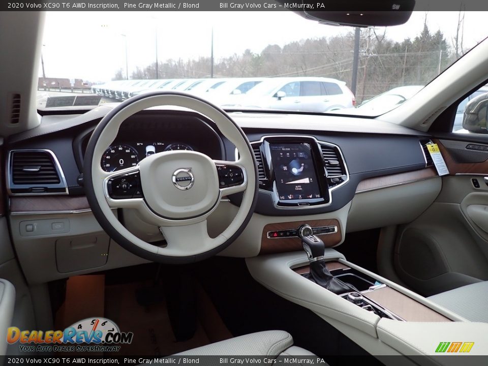 2020 Volvo XC90 T6 AWD Inscription Pine Gray Metallic / Blond Photo #9