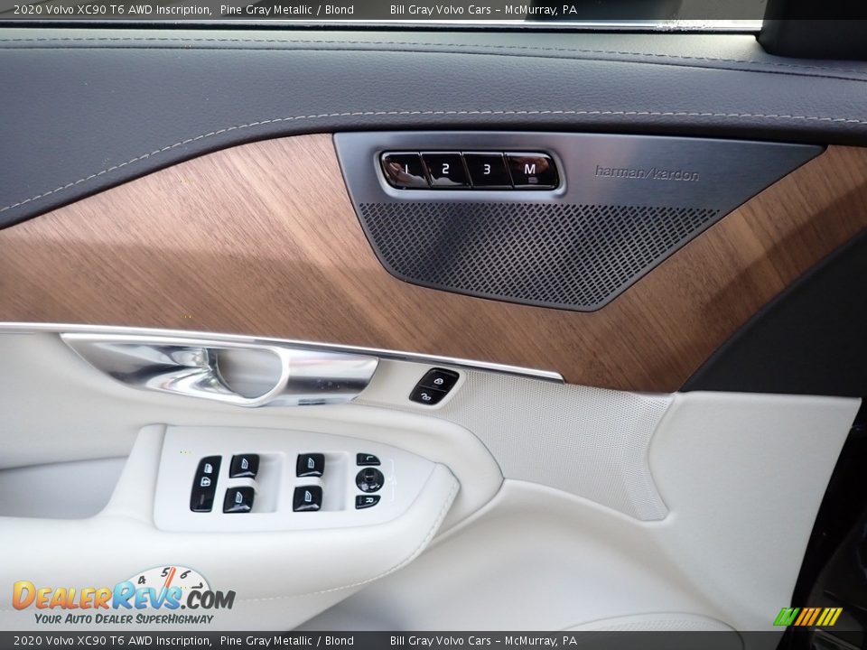 2020 Volvo XC90 T6 AWD Inscription Pine Gray Metallic / Blond Photo #10