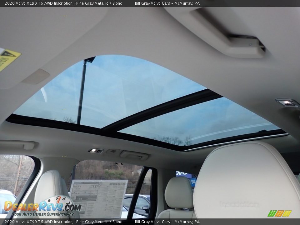 2020 Volvo XC90 T6 AWD Inscription Pine Gray Metallic / Blond Photo #12