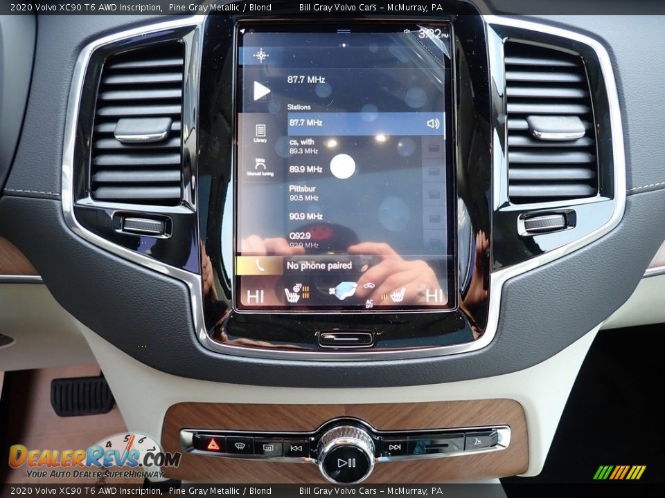 2020 Volvo XC90 T6 AWD Inscription Pine Gray Metallic / Blond Photo #15