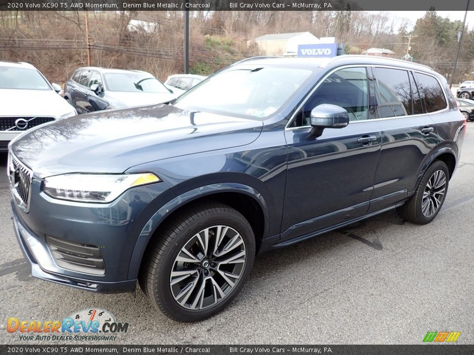 2020 Volvo XC90 T5 AWD Momentum Denim Blue Metallic / Charcoal Photo #5